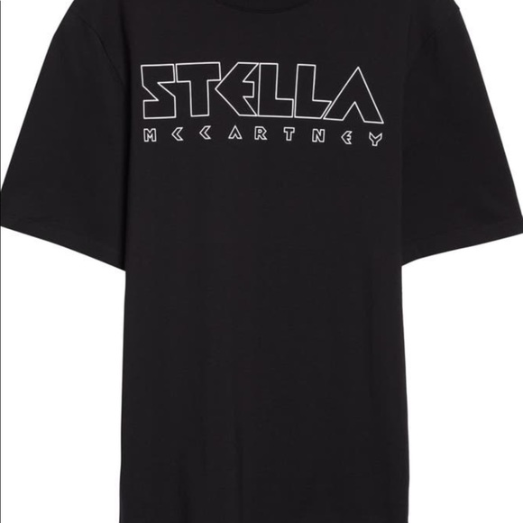 Stella McCartney cotton logo black short sleeve  T-shirt MED - Picture 2 of 6